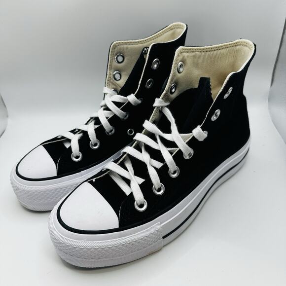Converse Women’s Chuck All Star Platform Black/White 560845C Size 5 - Picture 5 of 8